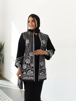 مانتو لینن سوزن دوزی زنانه