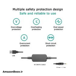 کابل USB Raeisusp EP5A + آداپتور QC3.0 + باتری ساختگی EN-EL14 - فروشگاه آمازون باکس
