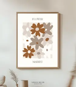 قیمت و خرید تابلو دکوراتیو مینیمال گل مارکت | سبک مدرن و هنری - ورسای دکور