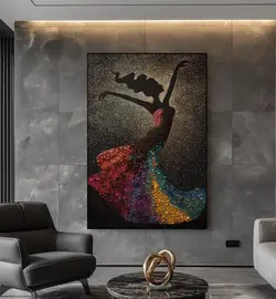 قیمت و خرید تابلو رقص سایه سه‌بعدی | اثر هنری خاص برای دکوراسیون مدرن - ورسای دکور