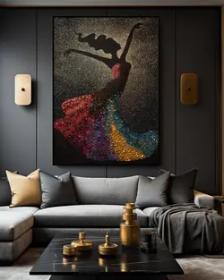 قیمت و خرید تابلو رقص سایه سه‌بعدی | اثر هنری خاص برای دکوراسیون مدرن - ورسای دکور