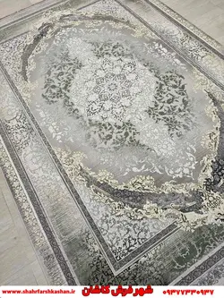 فرش جدید سبز طرح آنتوریوم 1200 شانه | شهر فرش کاشان