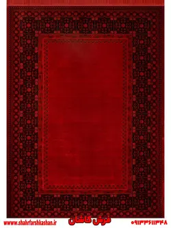 گبه قرمز ساده 700 شانه تراکم 2550 طرح دیبا | فرش کاشان