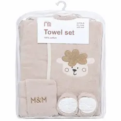 سرویس حوله نوزاد مادرکر mothercare طرح حیوانات سیسمونی مانی نی
