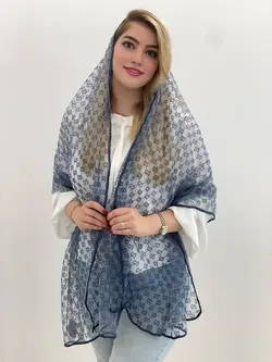 شال توری حریر مخمل کوب - ترکیبی از ظرافت و لوکس بودن در یک اکسسوری خاص