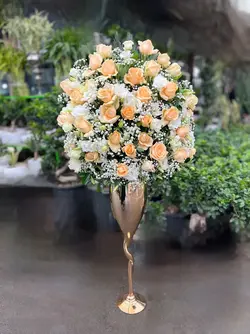 ‎جام گل بله برون با رنگ گلبهی فلوبار