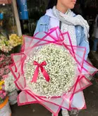 دسته گل ژیپسوفیلا صورتی فلوبار