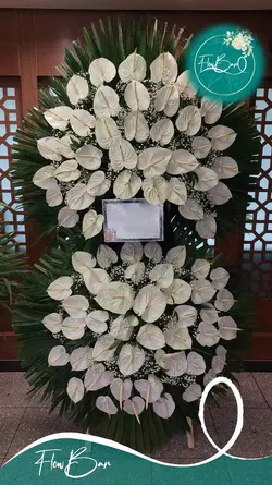 تاج گل دو طبقه ای ترحیم فلوبار