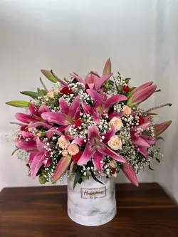 باکس گل اورینتال صورتی فلوبار