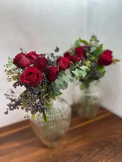 گلدون رومیزی با گل طبیعی فلوبار