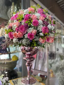 ‎جام گل بله برون با رنگ صورتی فلوبار