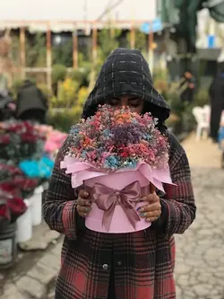 باکس گل ژیپسوفیلا رنگی فلوبار