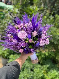 دسته گل فرمالیته بنفش فلوبار