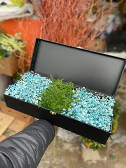 باکس گل اسکناس آرایی آبی فلوبار