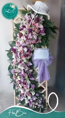 تاج گل شبکه ای تبریک و افتتاحیه فلوبار