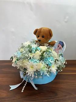 باکس گل گهواره ای نوزادی پسرونه فلوبار