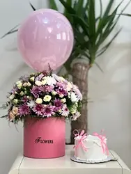 باکس گل و کیک و بادکنک فلوبار