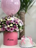 باکس گل و کیک و بادکنک فلوبار
