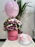 باکس گل و کیک و بادکنک فلوبار