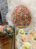 دسته گل و گلارایی سینی و کاپ کیک خواستگاری فلوبار