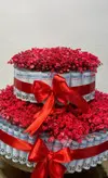 دیزاین اسکناس با گل به شکل کیک طبقه ای فلوبار