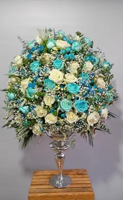 جام گل بله برون با رنگ آبی فلوبار