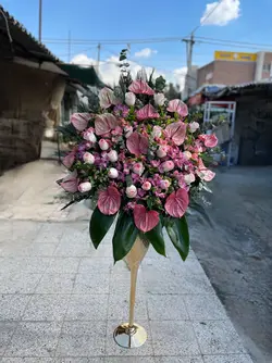 جام گل بله برون بنفش صورتی فلوبار