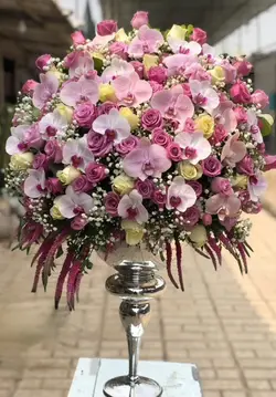 جام گل بله برون صورتی لاکچری فلوبار