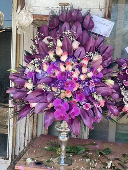 جام گل بله برون بنفش صورتی فلوبار