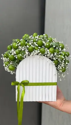 باکس گل ژیپسوفیلا و گوجه سبز نوبرونه فلوبار