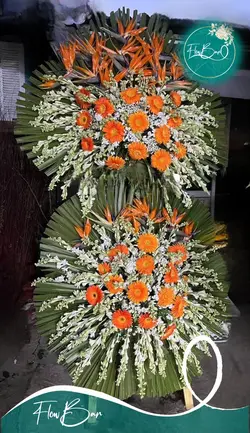 تاج گل دو طبقه ای ترحیم فلوبار