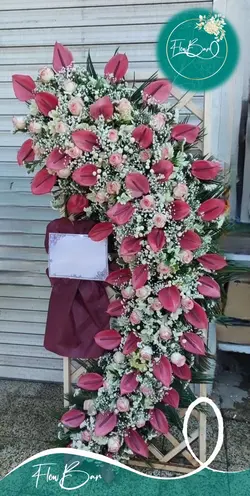 تاج گل شبکه ای تبریک و افتتاحیه فلوبار