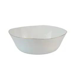 سرویس غذا خوری آرکوپال 26 پارچه سفید دور طلا گلدن اوپال کارین (قالب مربع)
