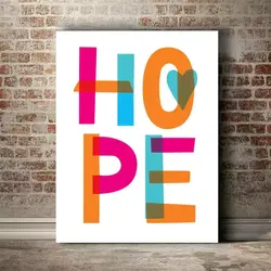 قیمت و خرید تابلو دکوراتیو عکس نوشته طرح HOPE کد1441