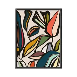 قیمت و خرید تابلو دکوراتیو گل و گیاه خطوط مینیمال کد 1651