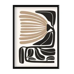 قیمت و خرید تابلو دکوراتیو گل و گیاه دو تکه با خطوط انتزاعی کد 1641