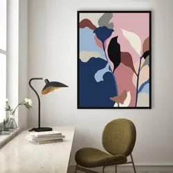 قیمت و خرید تابلو دکوراتیو گل و گیاه طرح رقص برگها کد16161