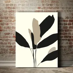قیمت و خرید تابلو دکوراتیو گل و گیاه طرح سایه‌های برگ کد16221