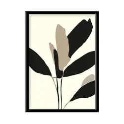 قیمت و خرید تابلو دکوراتیو گل و گیاه طرح سایه‌های برگ کد16221