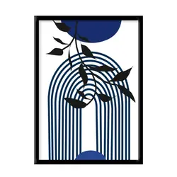 قیمت و خرید تابلو دکوراتیو مینیمال خطوط و برگ کد 1541