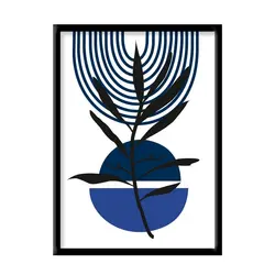 قیمت و خرید تابلو دکوراتیو مینیمال خطوط و برگ کد 1541