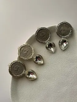 گوشواره سکه نگین دار