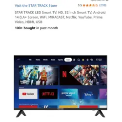 تلویزیون هوشمند استارترک سایز 32اینچ