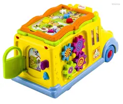 اتوبوس آموزشی موزیکال هولی تویز Huile Toys