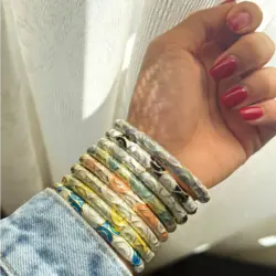 دستبند زنانه النگویی میناکاری – رنگ‌بندی متنوع و کیفیت بالا