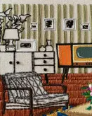 تابلو گلدوزی طرح اتاق من