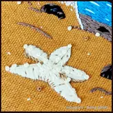 دیوارکوب گلدوزی و رنگامیزی شده طرح دریا در چشم من