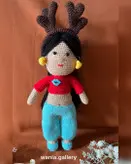 عروسک دستبافت دختر کریسمس