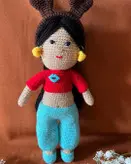 عروسک دستبافت دختر کریسمس