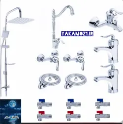 ست ۱۵ تکه شیرآلات مدل بامبو قاجاری  برند راهدانه (ارسال رایگان)